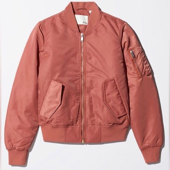 Aritzia Wilfred Free Pink Avion Bomber Jacket womens size XS - Picture 1 of 8
